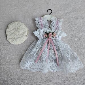 VTG Potpourri Hanging Dress Lace Scent Odor Sachet Clothes Drawer Round